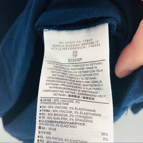 Banana Republic Navy Blue Ruched Top | XS - Picture 4 of 5